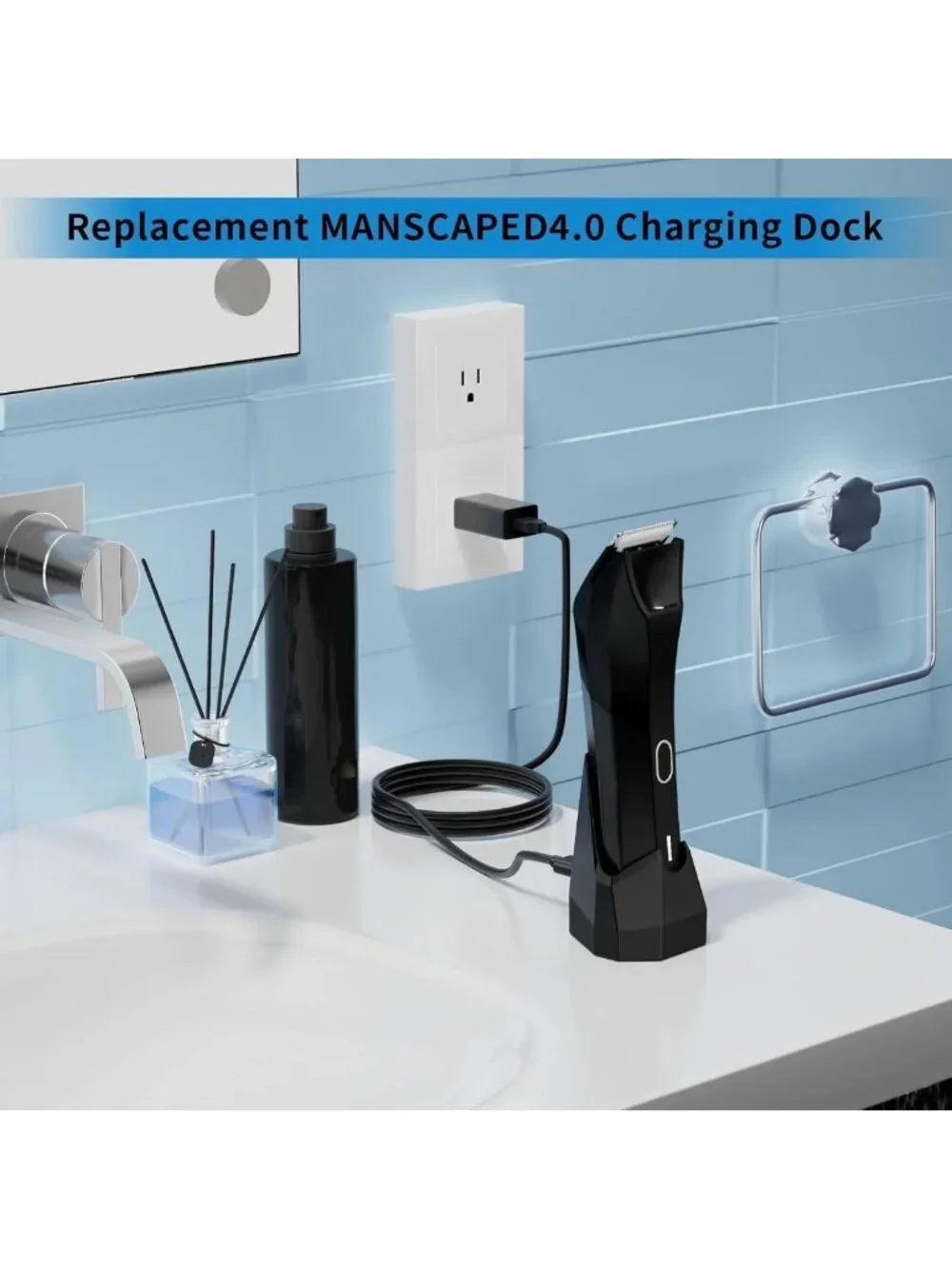 Replacement Charging Dock & AC Adapter for Wireless Electric Grooming Trimmer